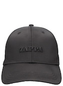 Gorra moderna negra de satín poliéster para mujer, con logo ZAPPA bordado, perfecta para marcar tendencias.