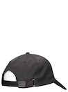 Gorra negra de satín poliéster para mujer, diseño contemporáneo, perfecta para un look casual y moderno.