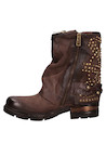 botines de mujer en cuero moro, estilo contemporáneo, recomendados para ocasiones informales y bohemias.