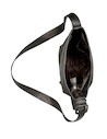 Bandolera casual de mujer en color acero con diseño vanguardista y correa ajustable.