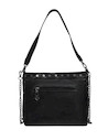 Tote bag negra de mujer con medidas de 26 cm x 33 cm x 11 cm, práctica y funcional.