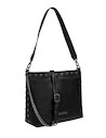 Tote bag negra de mujer con cierre metálico, perfecta para llevar lo esencial al trabajo o la escuela.