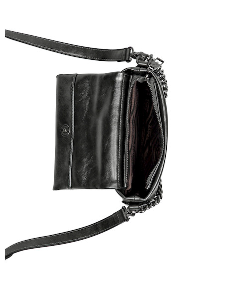 1Bandolera Zappa Acero Plata con acabado brillante y textura sutil, ideal para eventos de fiesta.