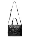 Tote bag negra de estilo casual, perfecta para el uso diario.