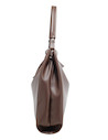 Tote bag casual para mujer, diseñada en material PU con dos bolsillos, uno de ellos con cierre metálico.