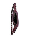 Bandolera burdeos Zappa de PU con detalles metálicos, ideal para un estilo casual femenino.