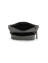 Bandolera Zappa color Acero con textura PU, ideal para fiestas y eventos elegantes.