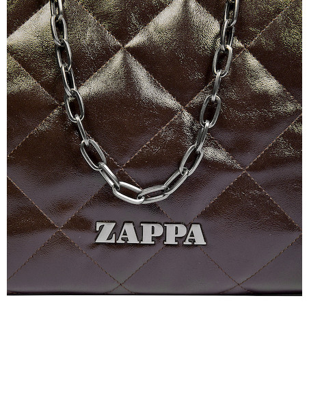 Bandolera Zappa morada de mujer, estilo casual, material PU, con cierre metálico y acabado brillante.