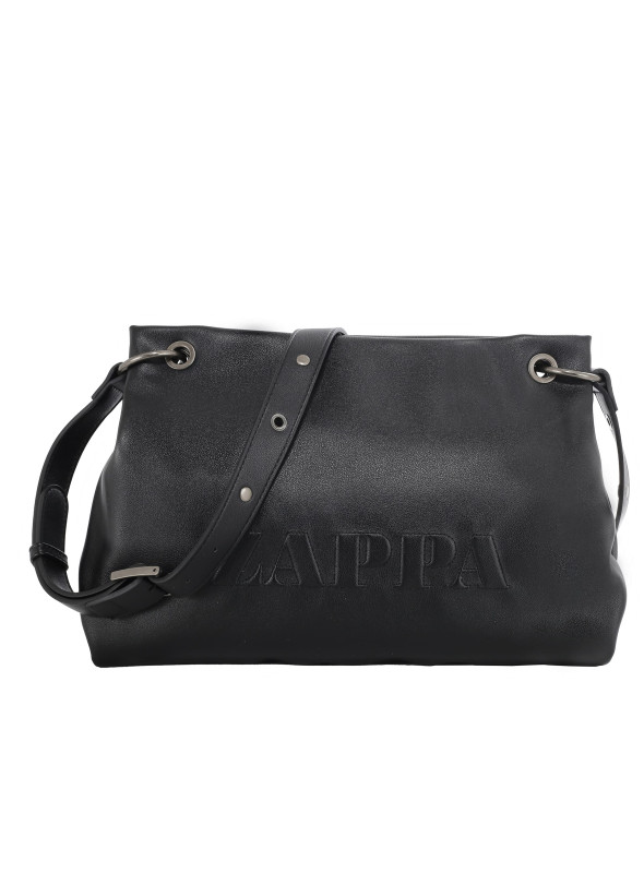 Bandolera negra Zappa para mujer, diseño estructurado y elegante, ideal para uso casual.