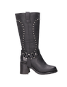 Bota urbana de mujer con tacón bloque de 7.5 cm para mayor estabilidad.