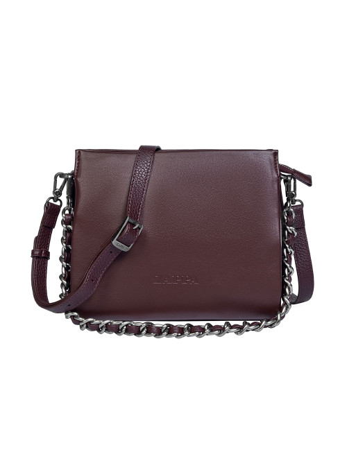 Bandolera burdeos Zappa de PU con diseño casual y cierre magnético, ideal para looks urbanos.