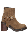 Taco bloque de 7.5 cm en botín de estilo boho-western.