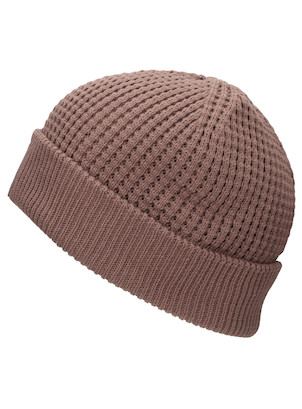 Gorro beanie café para mujer, estilo urbano, recomendado para días fríos, mezcla de lana y acrílico.