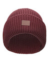 Beanie burdeos para mujer, diseño contemporáneo, perfecto para días fríos, tejido suave y elástico.